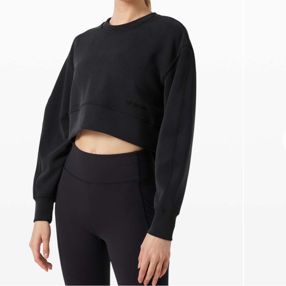 Lululemon Soft Ambitions Crop Crew Black L/XL